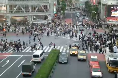 Real Shibuya crossing